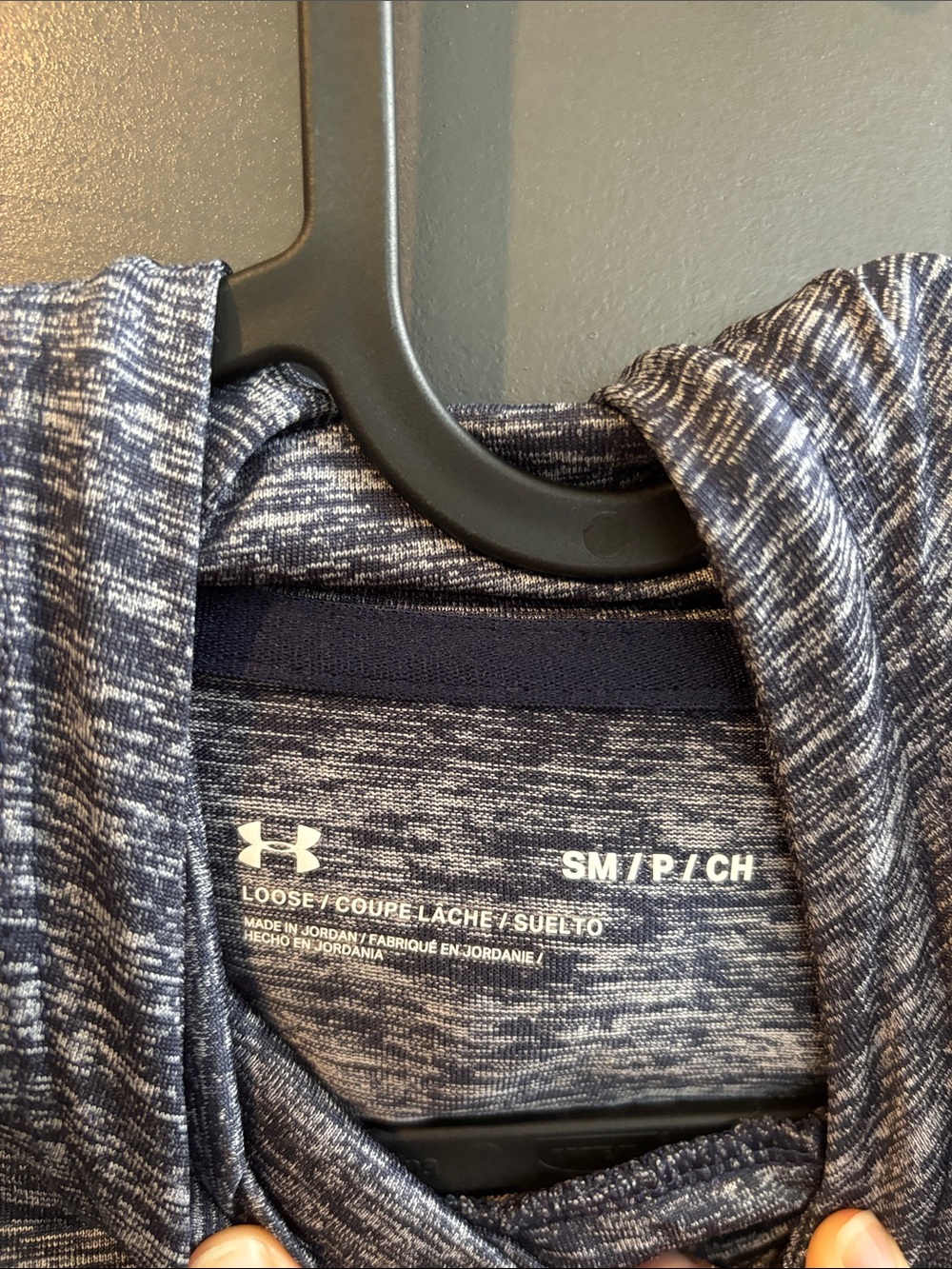 Under Armour Heathered blue hooded Performance Pullover - Picture 2 of 4